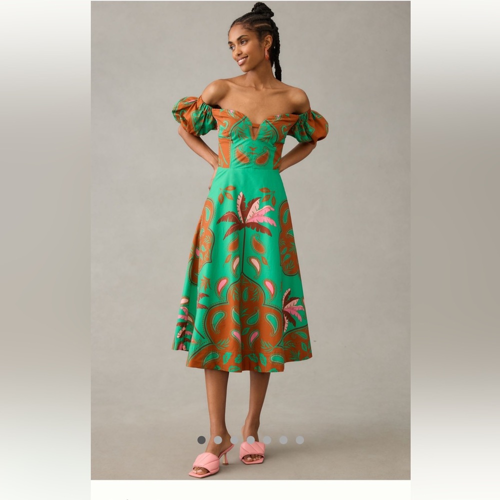 Maeve Puff-Sleeve Sweetheart Dress